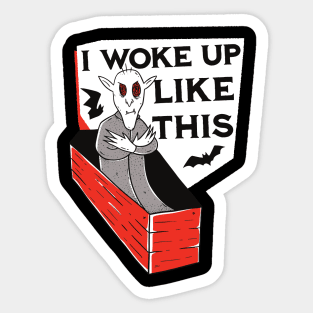 I woke up like this - Funny Halloween Costume Gift Sticker